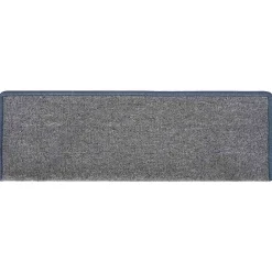 vidaXL Alfombrillas para escaleras 15 unidades 65x21x4 cm Borde rectangular Gris claro y azul Hot