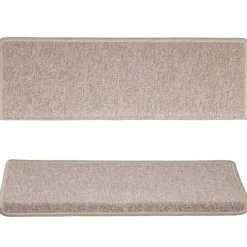 vidaXL Productos Del Hogar-Alfombrillas para escaleras 15 unidades 65x21x4 cm Gris topo Borde rectangular