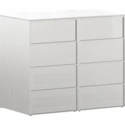 vidaXL Productos Del Hogar-Almacenamiento de cubos Wheelie para 3 cubos Plateado