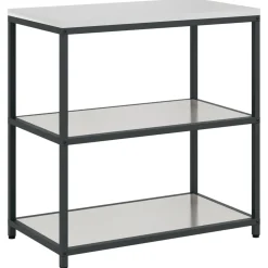 vidaXL Armarios Y Almacenamiento-Almacenamiento de cocina Plateado 90 x 50 x 92 cm Acero