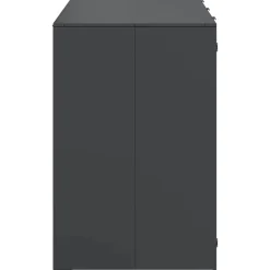 vidaXL Productos Del Hogar-Almacenamiento de cubos Wheelie para 3 cubos Antracita Acero