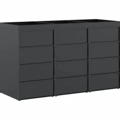vidaXL Productos Del Hogar-Almacenamiento de cubos Wheelie para 3 cubos