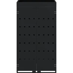 vidaXL Almacenamiento para Contenedor Rueda con Techo para Plantas para Contenedor de 240L Negro Clearance