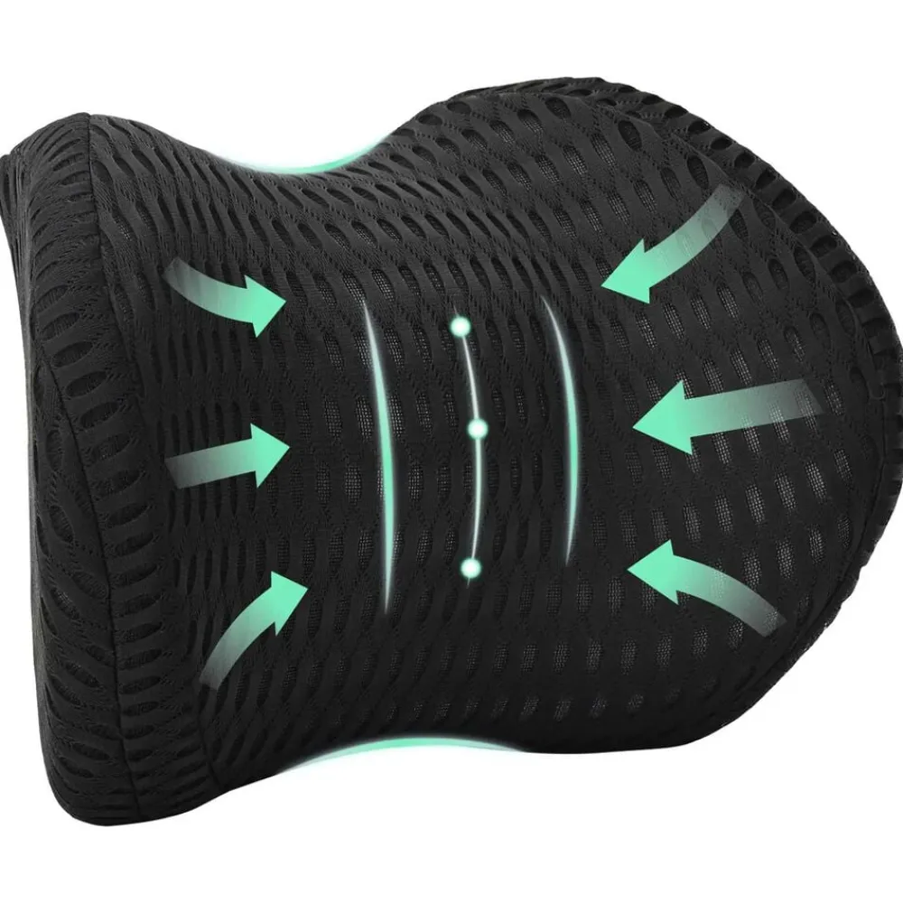 vidaXL Almohada cervical Espuma Viscoelástica Negro Online