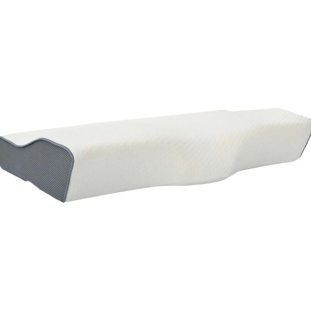 vidaXL Almohada cervical Espuma Viscoelástica 59 x 34,5 x 12 cm White Discount