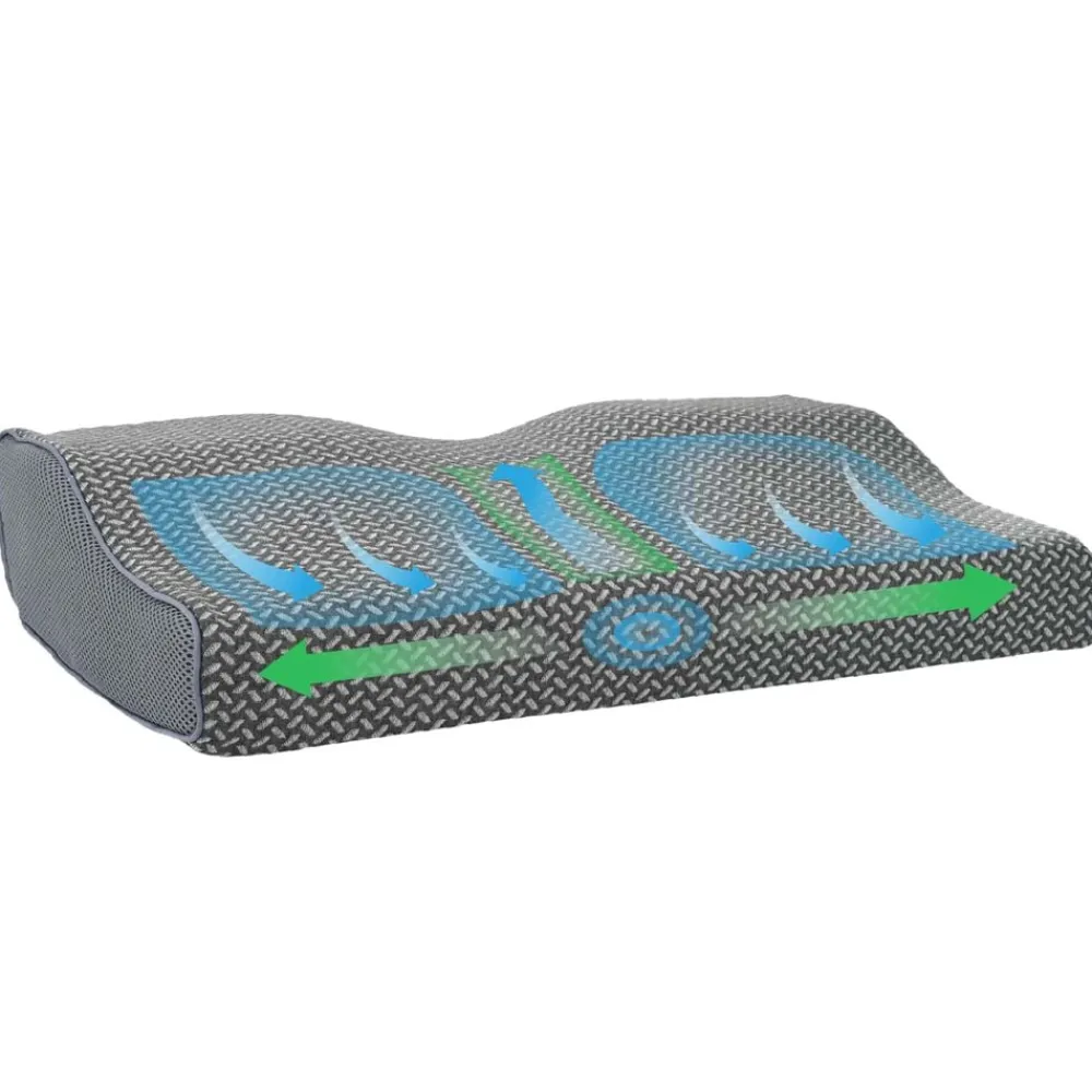 vidaXL Almohada con almohada 60 x 34 x 11 cm Poliéster Gris Hot