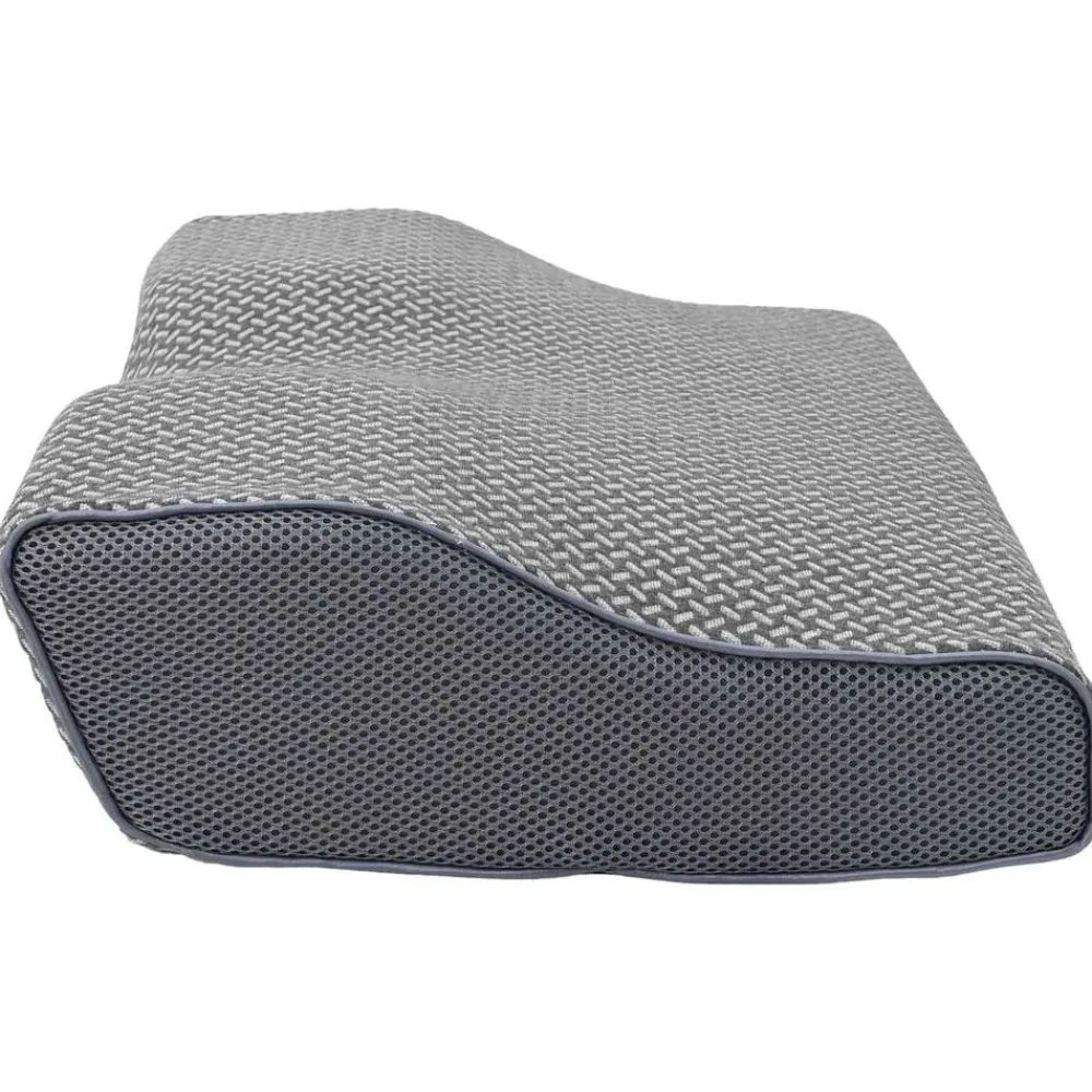 vidaXL Almohada con almohada 60 x 34 x 11 cm Poliéster Gris Hot