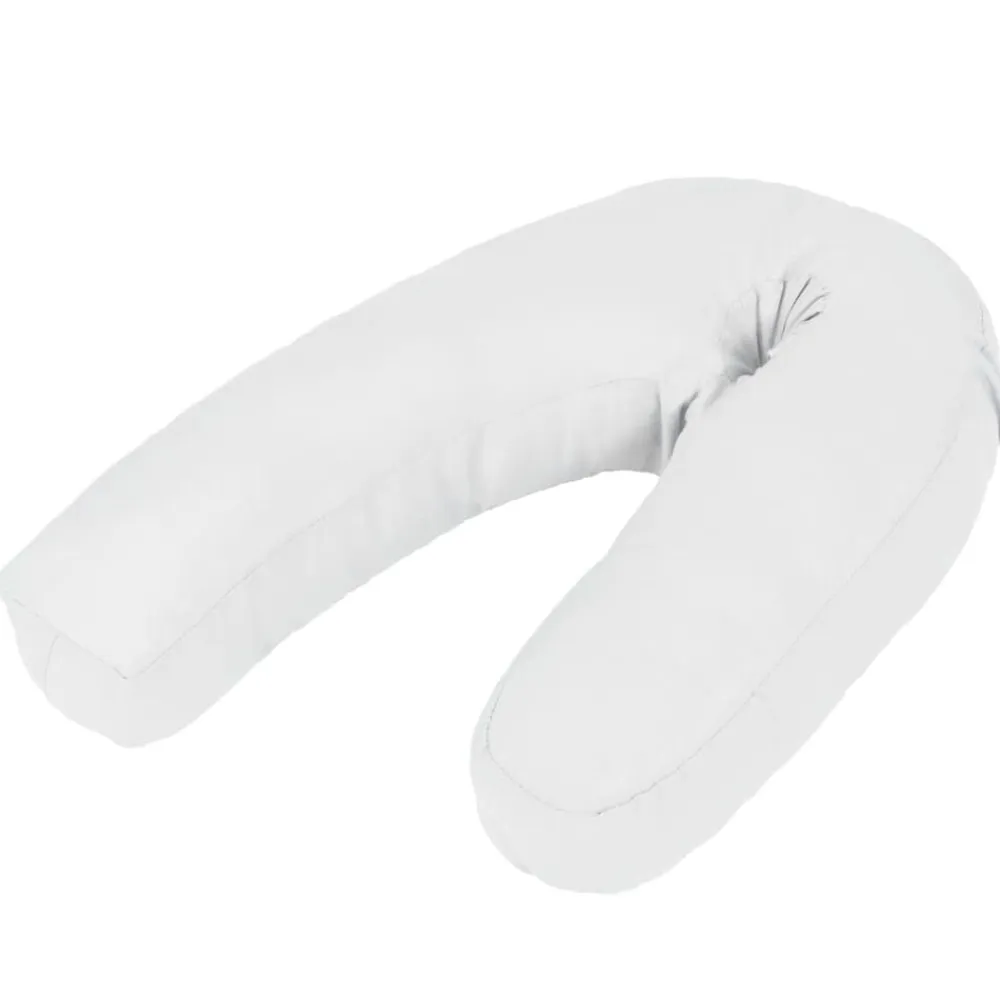 vidaXL Almohada de embarazo con forma de J 54x(36-43) cm blanca Blanco Discount