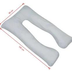 vidaXL Almohada de embarazo 90x145 cm Gris Discount