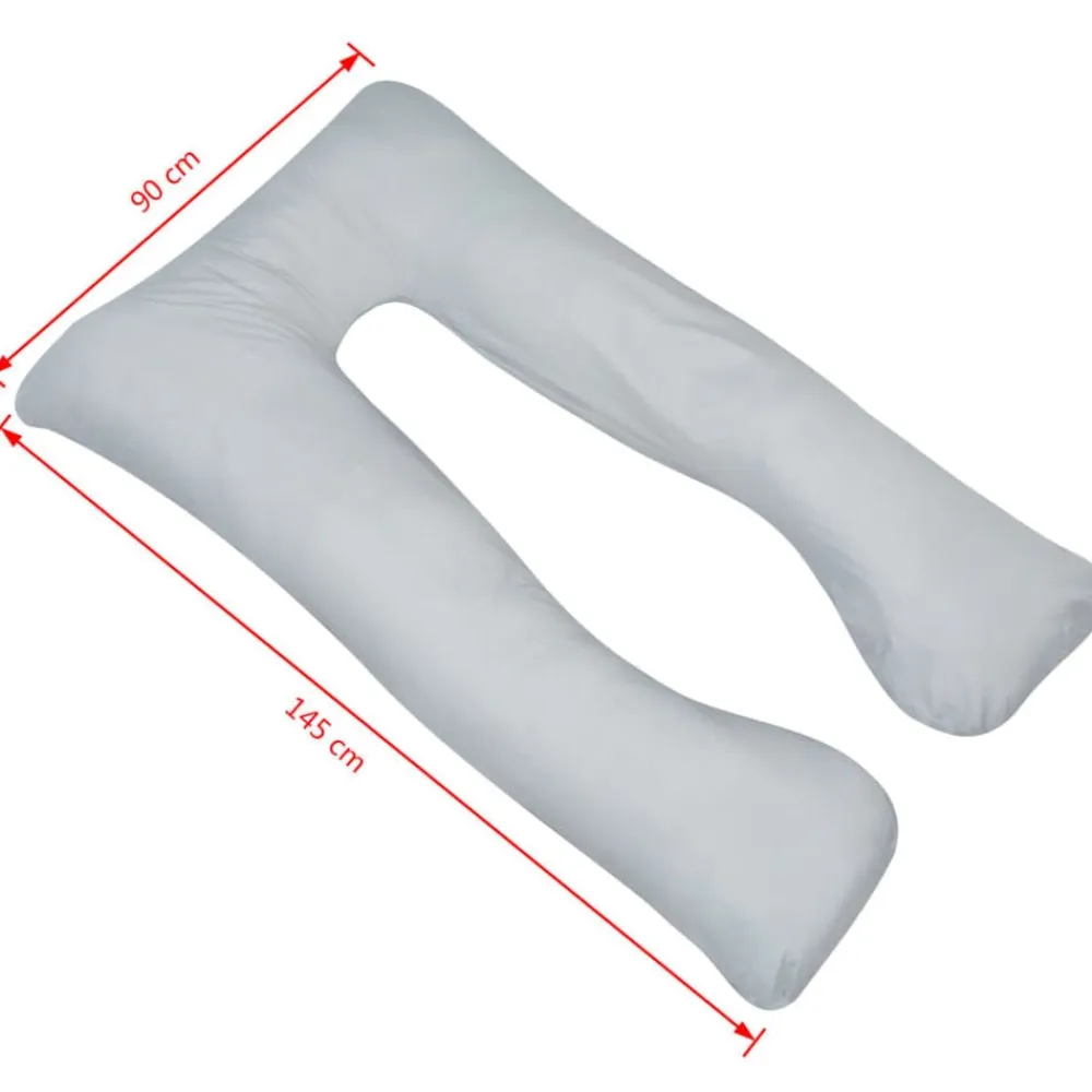 vidaXL Almohada de embarazo 90x145 cm Gris Discount