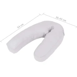 Niños vidaXL Lactancia Y Alimentación-Almohada de embarazo con forma de J 54x(36-43) cm