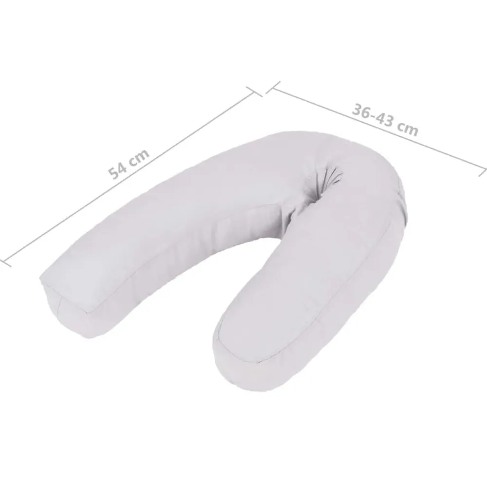 Niños vidaXL Lactancia Y Alimentación-Almohada de embarazo con forma de J 54x(36-43) cm