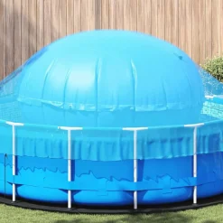 vidaXL Piscina Y Spa-Almohada de piscina de invierno Azul Ø 220 x 140 cm PVC