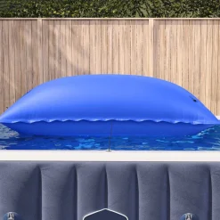 vidaXL Piscina Y Spa-Almohada de piscina de invierno Azul 380 x 180 x 140 cm PVC