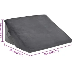 vidaXL Ropa De Casa-Almohada en forma de cuña 55 x 55 x 26 cm
