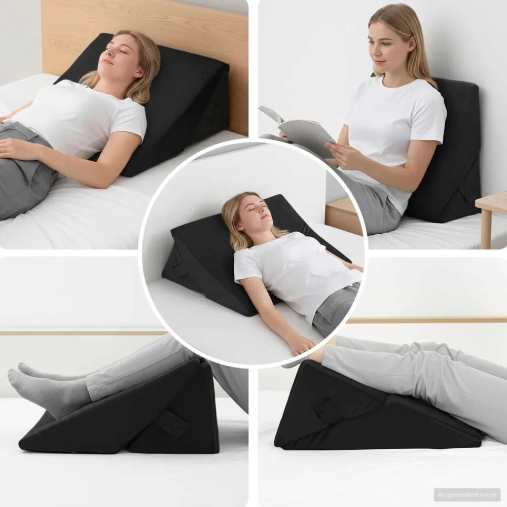 vidaXL Ropa De Casa-Almohada en forma de cuña 55 x 55 x 26 cm