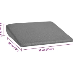 vidaXL Almohada para el asiento 39 x 38 x 8,5 cm Espuma PU Gris