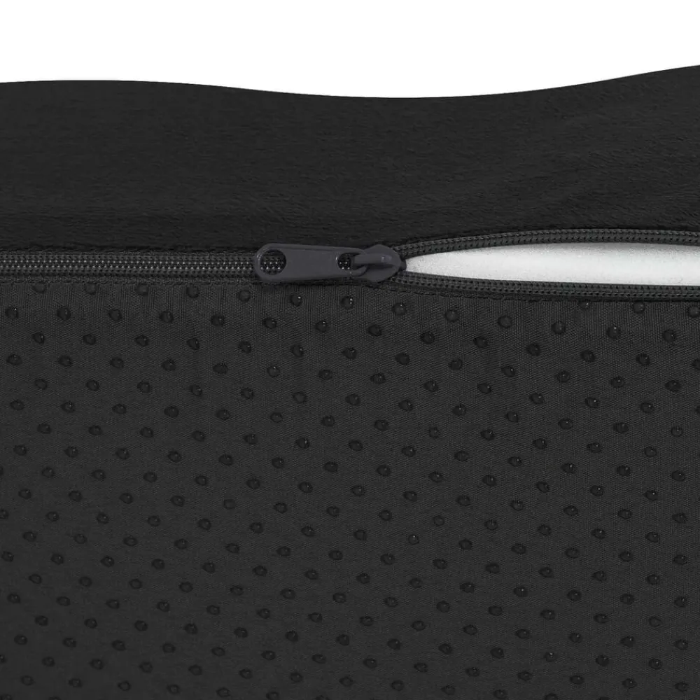 vidaXL Almohada para el asiento Liso 40 x 40 x 13 cm Espuma PU Negro