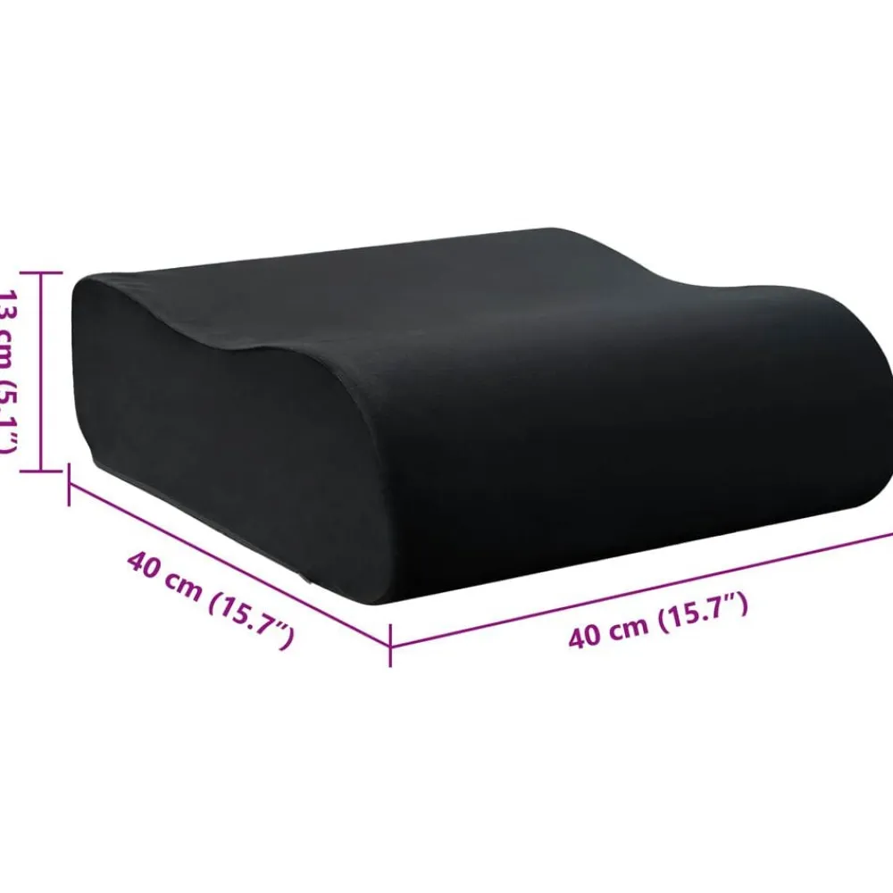vidaXL Almohada para el asiento Liso 40 x 40 x 13 cm Espuma PU Negro
