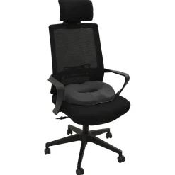 vidaXL Almohada para el asiento 42 x 36,5 x 8 cm Gris oscuro