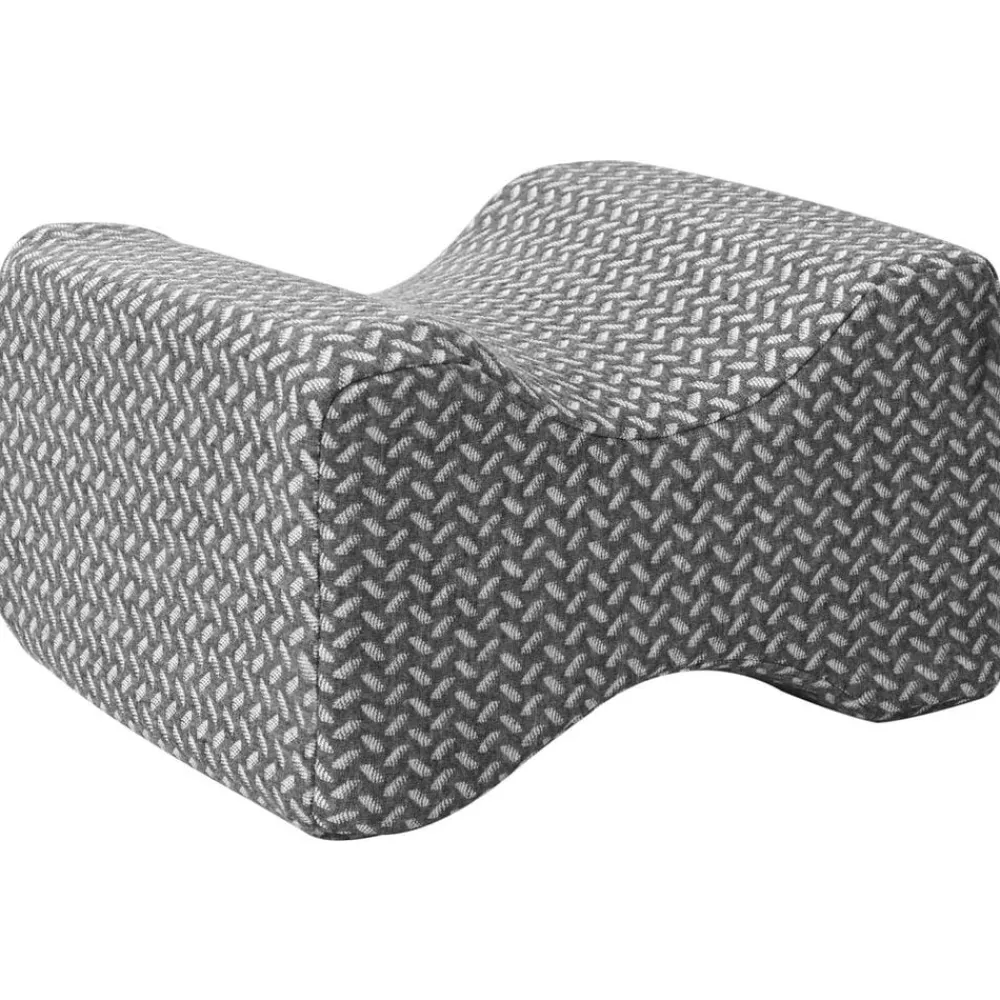 vidaXL Almohada para la rodilla Color sólido 26 x 21,5 x 15 cm Gris Outlet