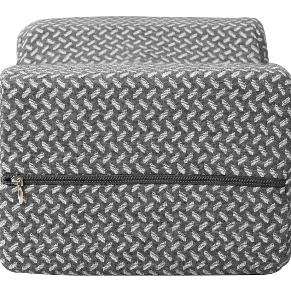 vidaXL Almohada para la rodilla Color sólido 26 x 21,5 x 15 cm Gris Outlet