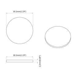 vidaXL Accesorios De Bricolaje-Almohadillas para Pies de Muebles 2 pcs Negro Ø 30 x 2 mm EVA