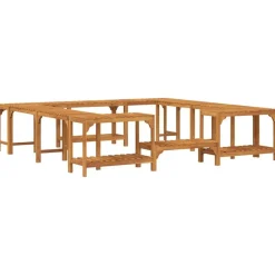 vidaXL Piscina Y Spa-Alrededor de Spa Marrón 230 x 230 cm Madera de Acacia Sólida