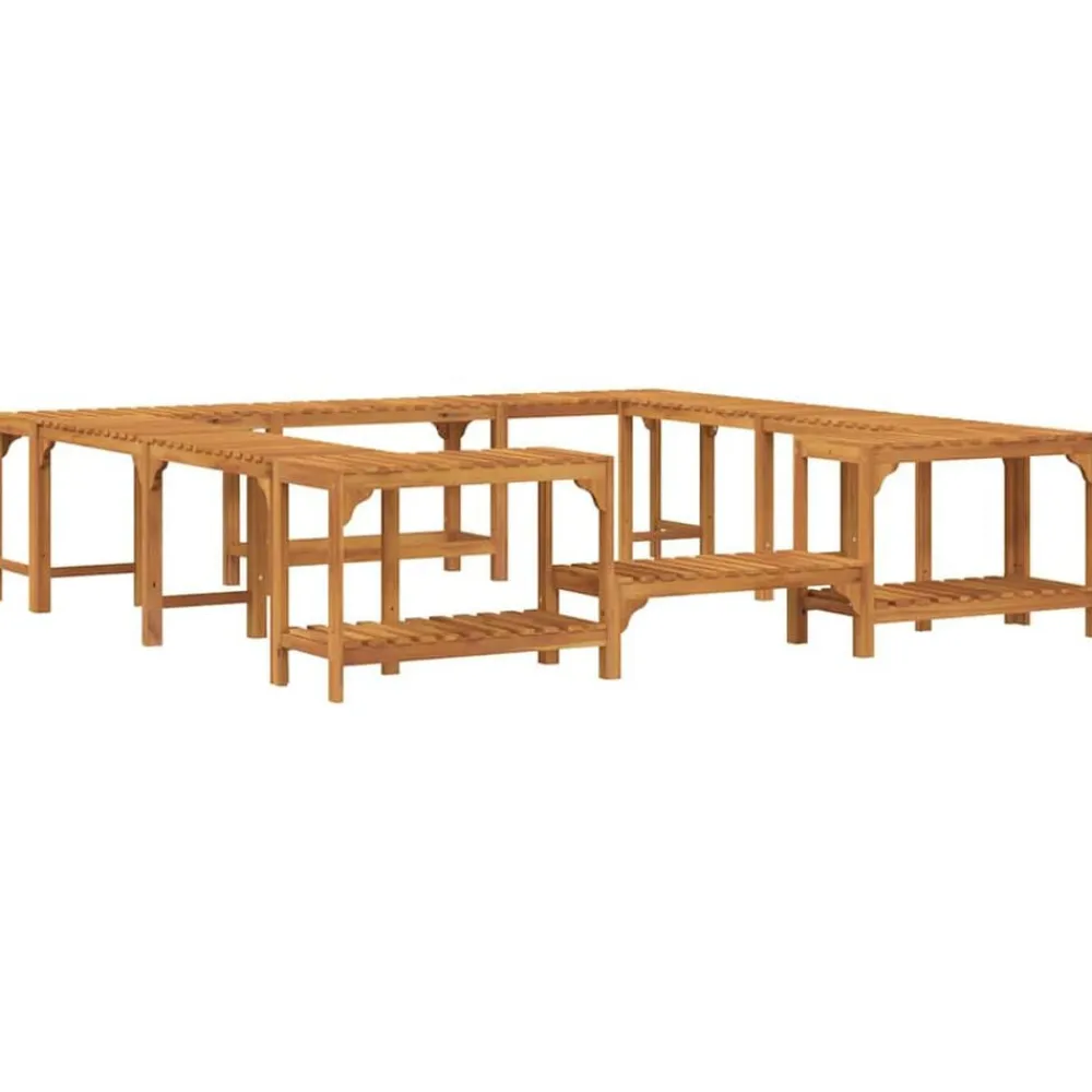 vidaXL Piscina Y Spa-Alrededor de Spa Marrón 230 x 230 cm Madera de Acacia Sólida