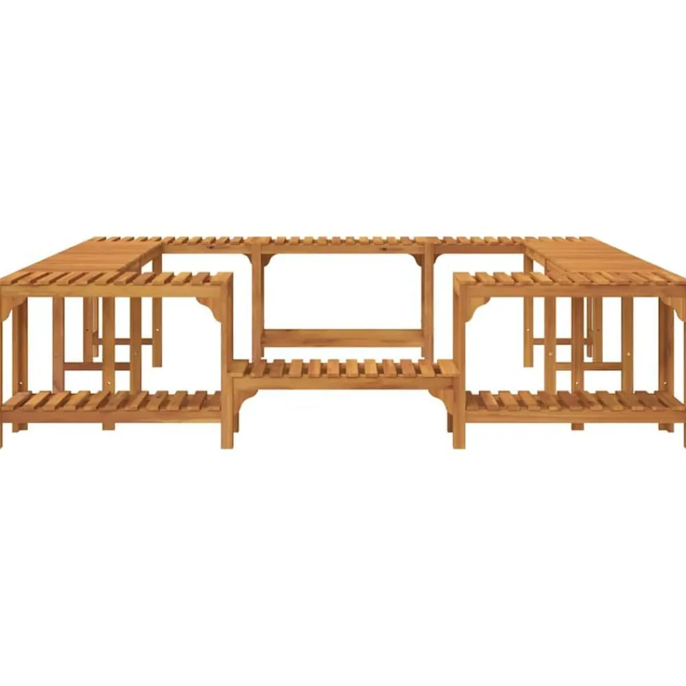 vidaXL Piscina Y Spa-Alrededor de Spa Marrón 230 x 230 cm Madera de Acacia Sólida