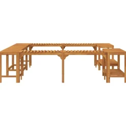 vidaXL Piscina Y Spa-Alrededor de Spa Marrón 230 x 230 cm Madera de Acacia Sólida