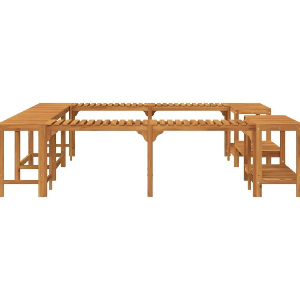 vidaXL Piscina Y Spa-Alrededor de Spa Marrón 230 x 230 cm Madera de Acacia Sólida