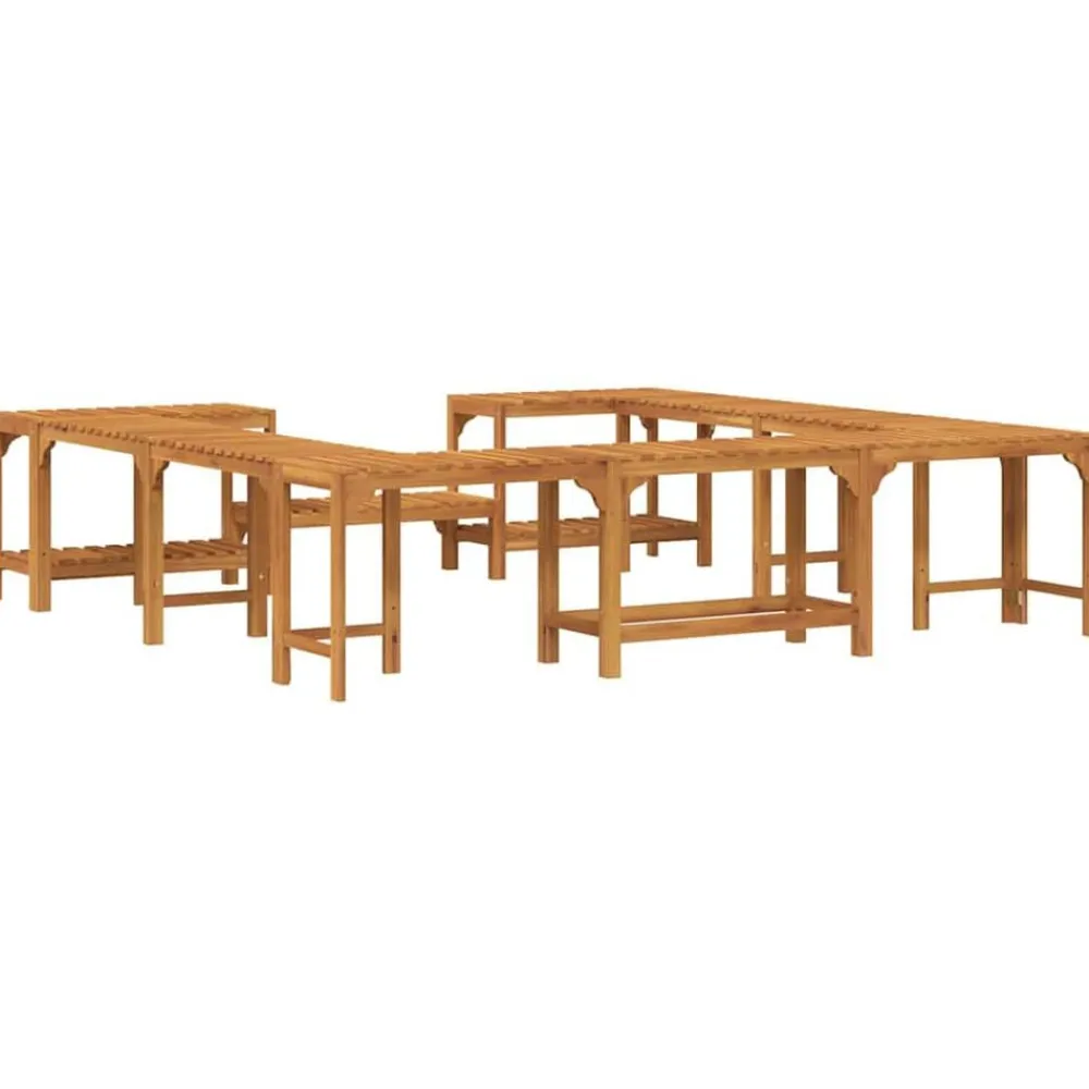 vidaXL Piscina Y Spa-Alrededor de Spa Marrón 230 x 230 cm Madera de Acacia Sólida