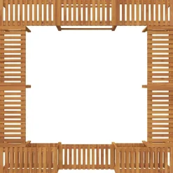 vidaXL Piscina Y Spa-Alrededor de Spa Marrón 230 x 230 cm Madera de Acacia Sólida