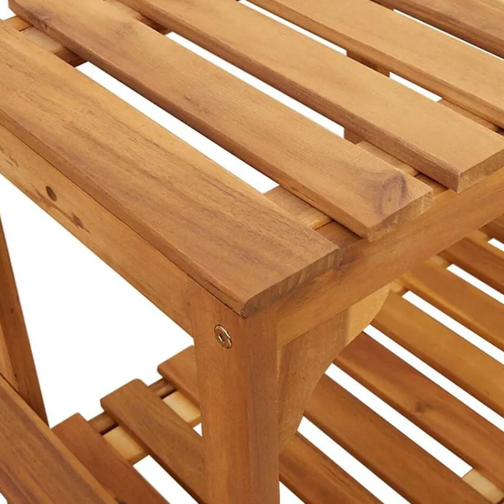 vidaXL Piscina Y Spa-Alrededor de Spa Marrón 230 x 230 cm Madera de Acacia Sólida
