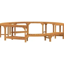 vidaXL Piscina Y Spa-Alrededor de Spa Marrón Ø255 x 55,5 cm Madera de Acacia Sólida