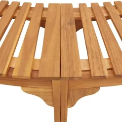 vidaXL Piscina Y Spa-Alrededor de Spa Marrón Ø255 x 55,5 cm Madera de Acacia Sólida