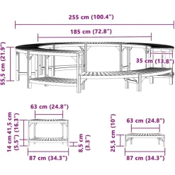 vidaXL Piscina Y Spa-Alrededor de Spa Marrón Ø255 x 55,5 cm Madera de Acacia Sólida