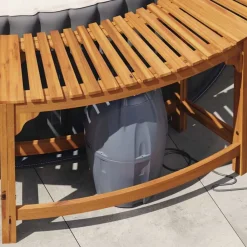 vidaXL Piscina Y Spa-Alrededor de Spa Marrón Ø255 x 55,5 cm Madera de Acacia Sólida