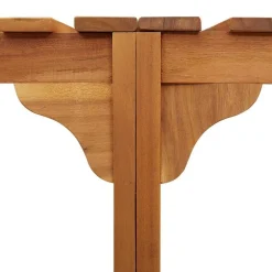 vidaXL Piscina Y Spa-Alrededor de Spa Marrón Ø255 x 55,5 cm Madera de Acacia Sólida