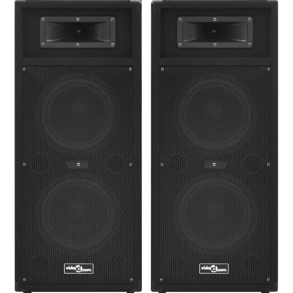 vidaXL Altavoces escenario profesional HiFi pasivos 2 uds 1000W negro Hot
