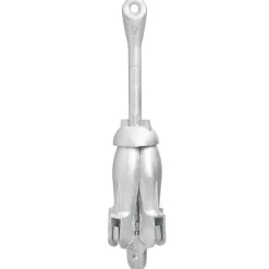 vidaXL Piezas Y Accesorios Para Vehículos-Ancla plegable con cuerda hierro maleable plateado 3,2 kg