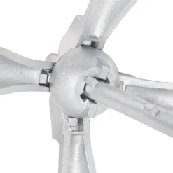 vidaXL Piezas Y Accesorios Para Vehículos-Ancla plegable con cuerda hierro maleable plateado 3,2 kg