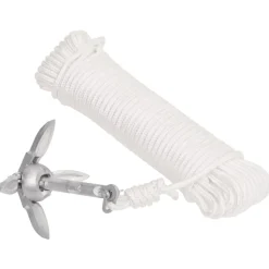 vidaXL Ancla plegable cuerda hierro fundido galvanizado plata 0,7 kg Outlet