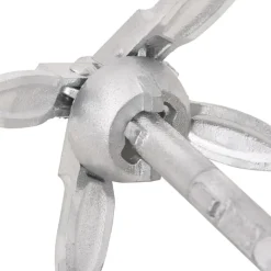 vidaXL Ancla plegable cuerda hierro fundido galvanizado plata 0,7 kg Outlet