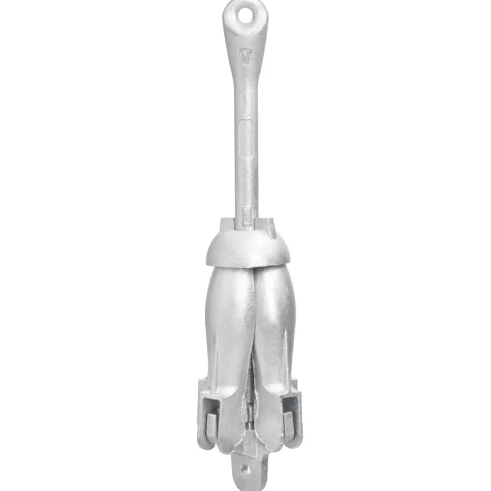 vidaXL Ancla plegable hierro maleable plateado 4 kg New