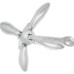 vidaXL Ancla plegable hierro maleable plateado 4 kg New
