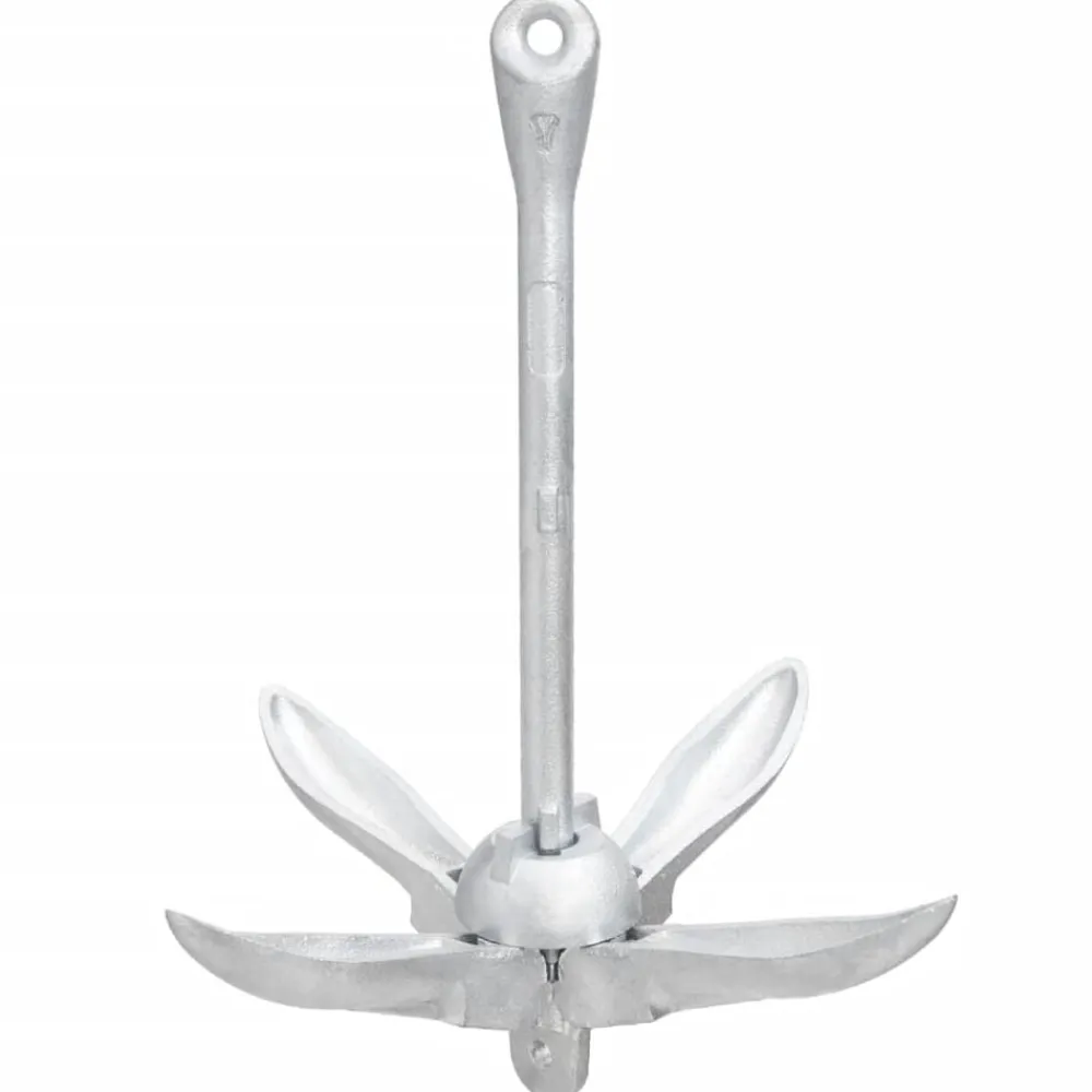 vidaXL Piezas Y Accesorios Para Vehículos-Ancla plegable hierro maleable plateado 1,5 kg