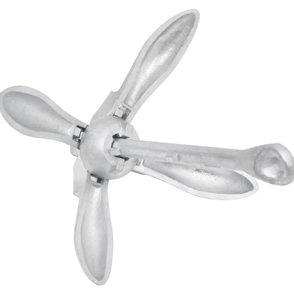 vidaXL Piezas Y Accesorios Para Vehículos-Ancla plegable hierro maleable plateado 1,5 kg