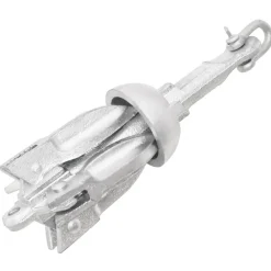 vidaXL Piezas Y Accesorios Para Vehículos-Ancla plegable hierro fundido galvanizado caliente plata 0,7 kg
